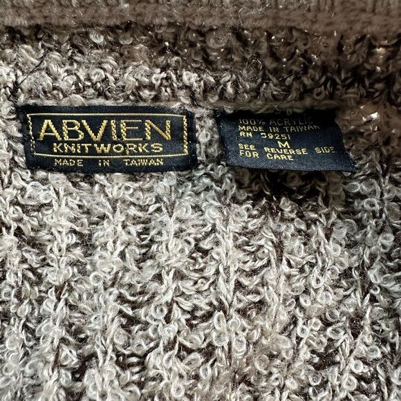 Vintage Women’s 1980s Tan Sweater Coat Cardigan Open Front Pockets- Size Medium - Picture 3 of 3